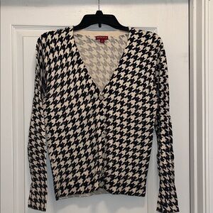 Merona Black and Cream Cardigan